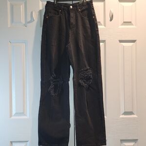 Black Distressed Jeans
